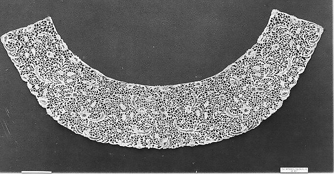 Collar, Needle lace, Point de Gaze, Belgian, Brussels 