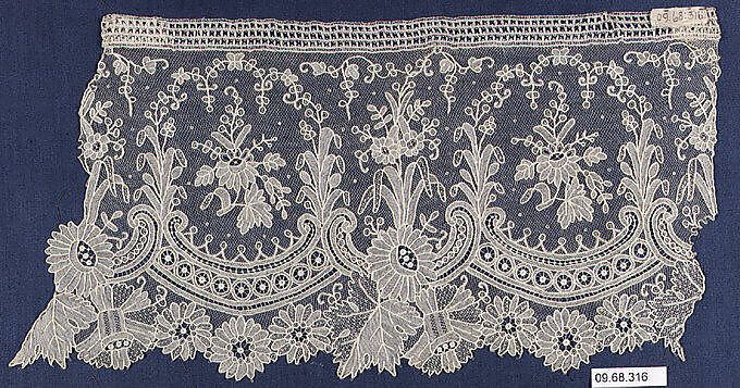 Specimen, Needle lace, Belgian, Brussels 