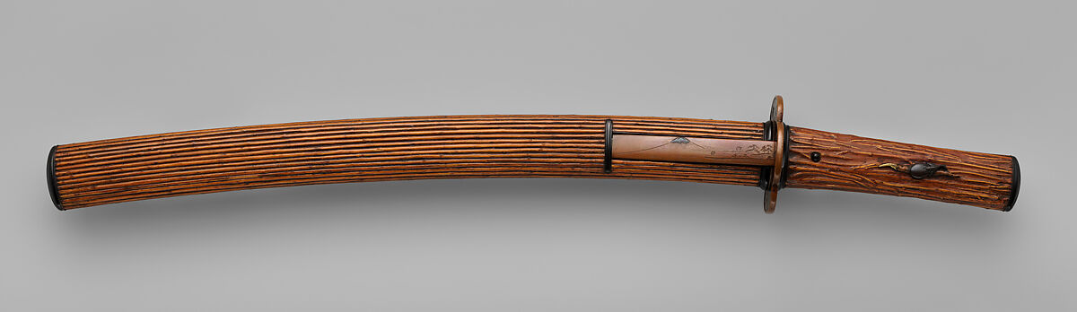 Blade and Mounting for a Dagger (Tantō), Steel, wood, lacquer, copper-gold alloy (shakudō), copper, gold, Japanese