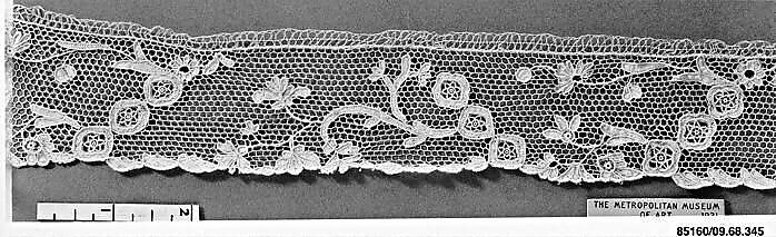 Strip, Needle lace, point d'Argentan, French 
