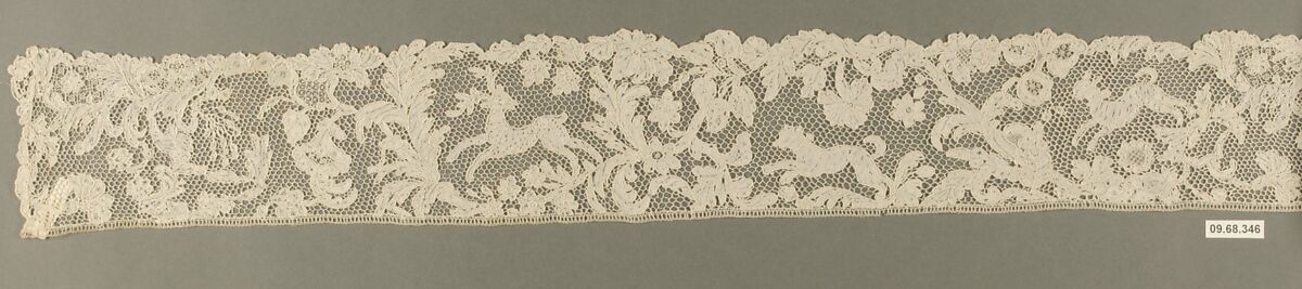 Strip, Needle lace, point d'Argentan, French