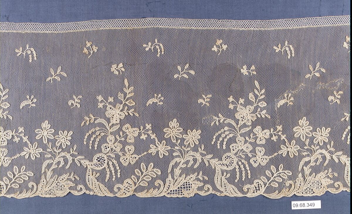 Fragment, Needle lace, point d’Alençon, French