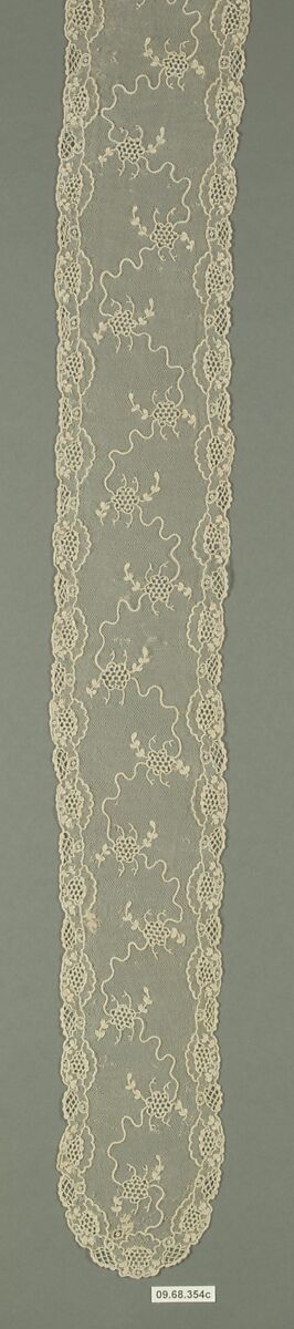 Edging, Needle lace, point d’Alençon, French 