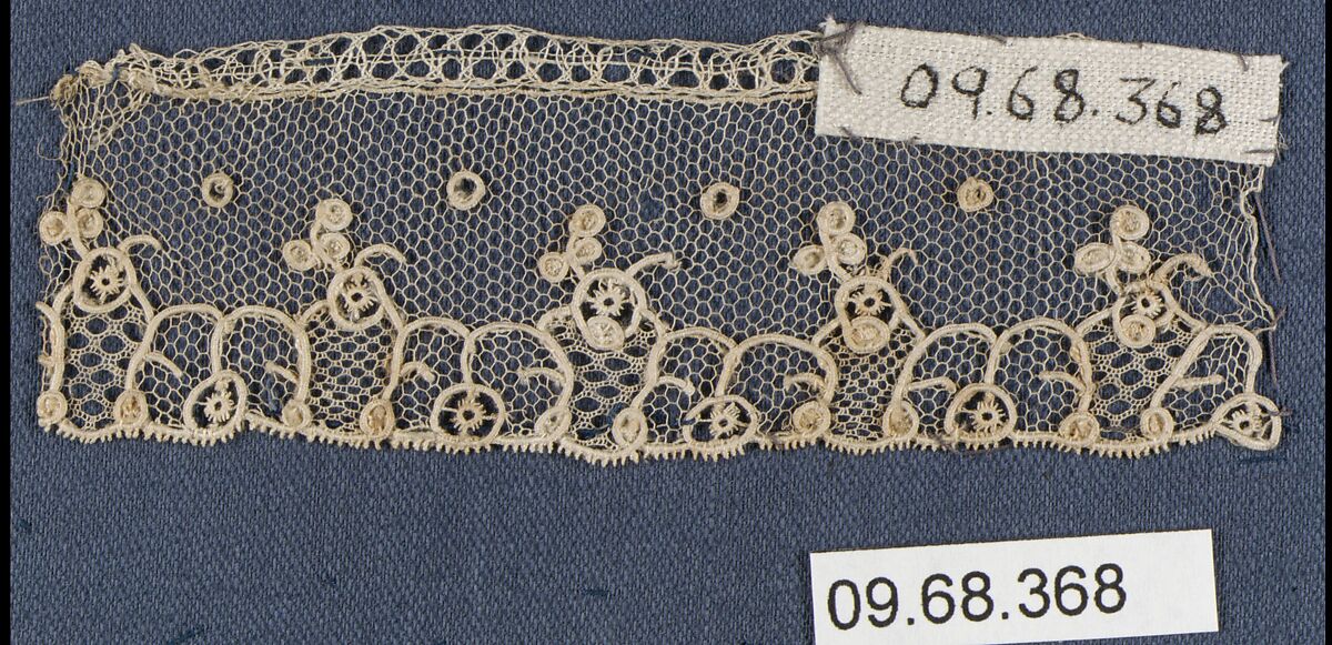 Fragment, Needle lace, point d’Alençon, French
