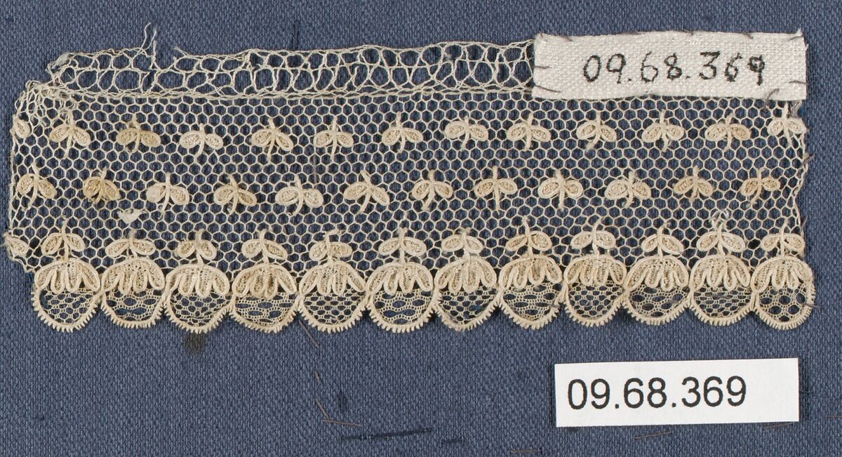 Fragment, Needle lace, point d’Alençon, French