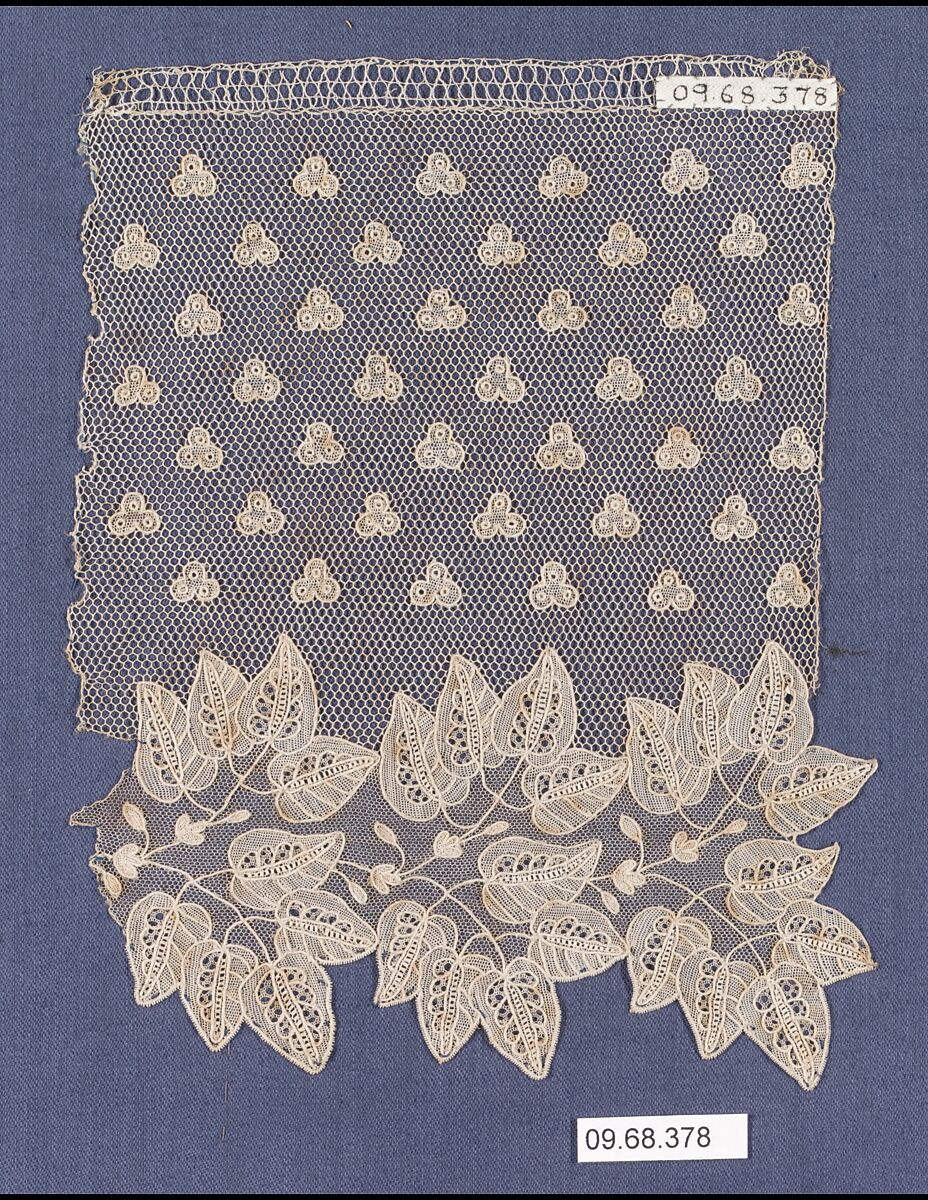 Fragment, Needle lace, point d’Alençon, French