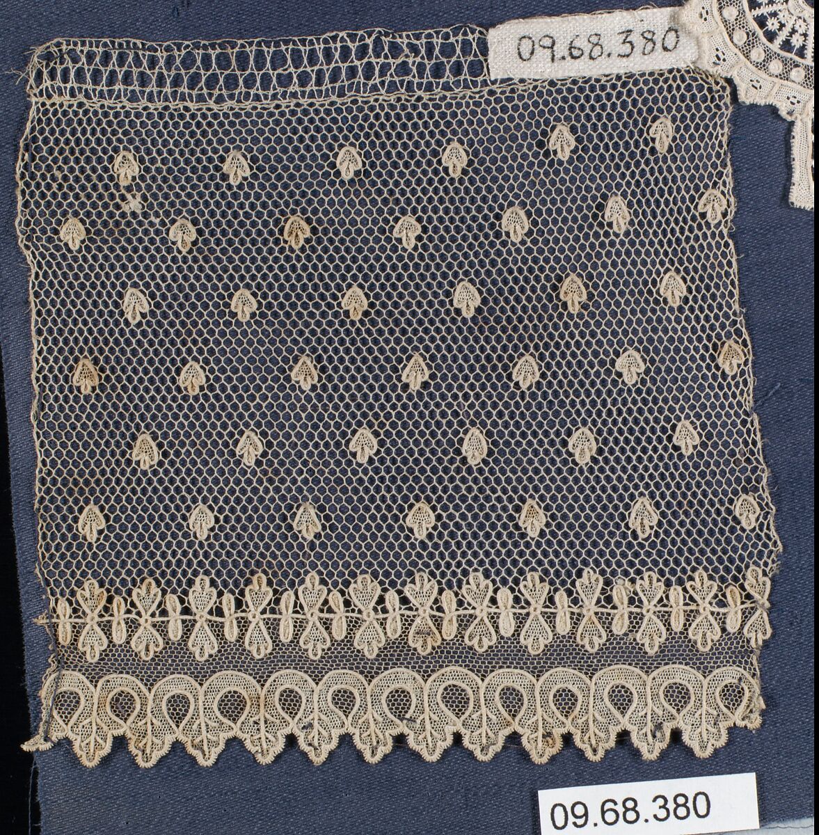 Fragment, Needle lace, point d’Alençon, French