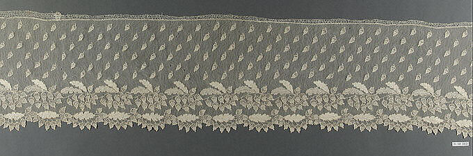 Border, Needle lace, point d’Alençon, French 