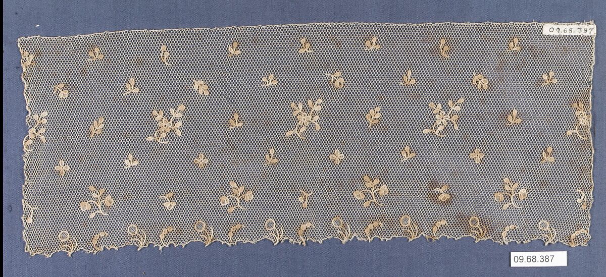 Fragment, Needle lace, point d’Alençon, French