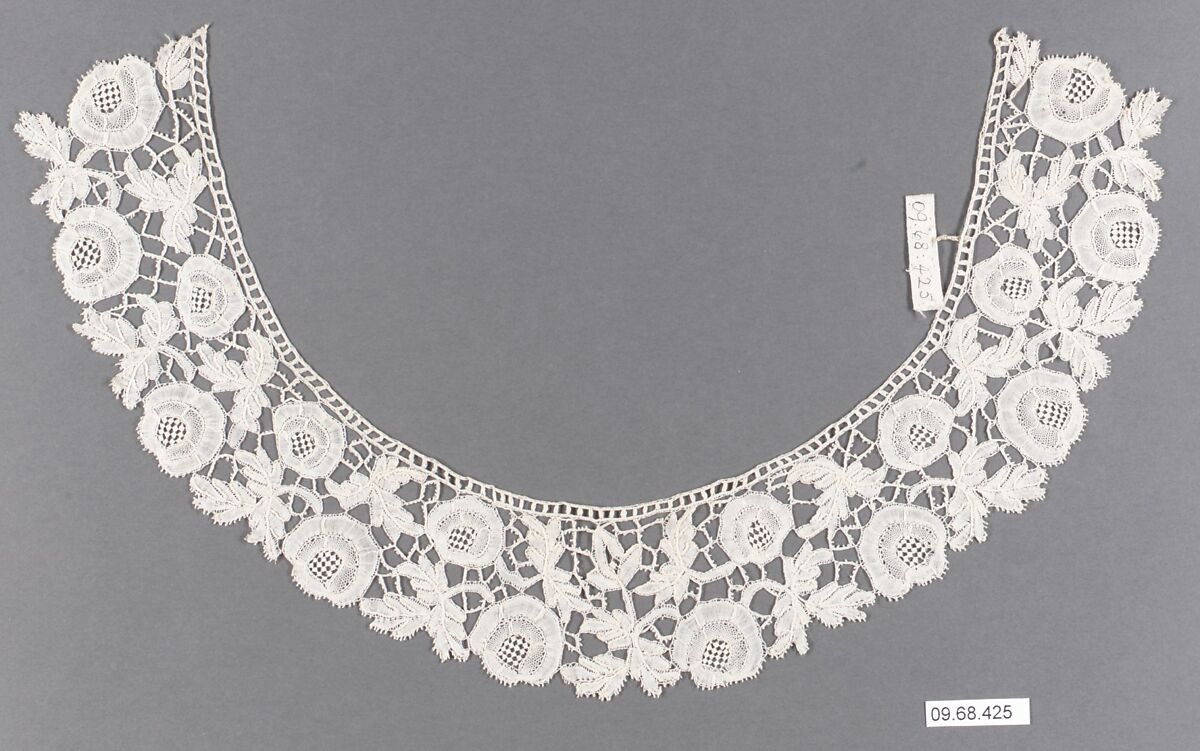 Collar, Bobbin lace, British, Honiton 