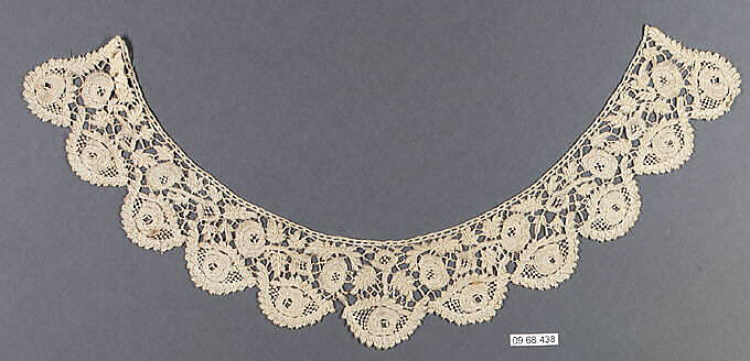 Collar, Bobbin lace, British, Honiton 