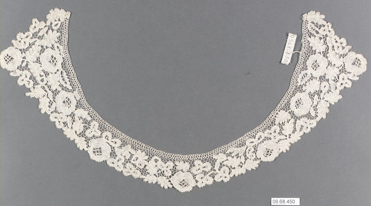 Collar, Bobbin lace, British, Honiton 