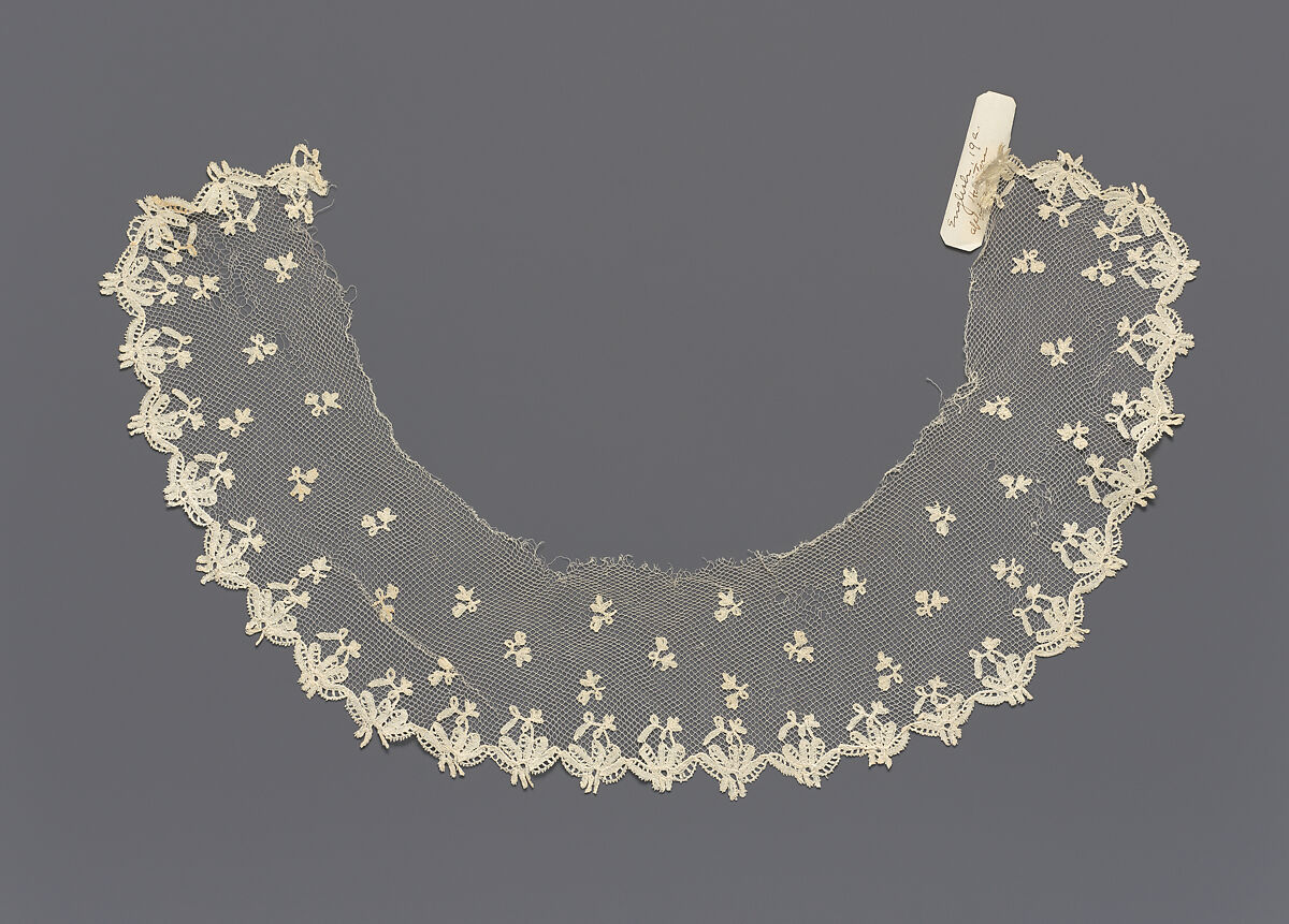 Collar, Bobbin lace, British, Honiton