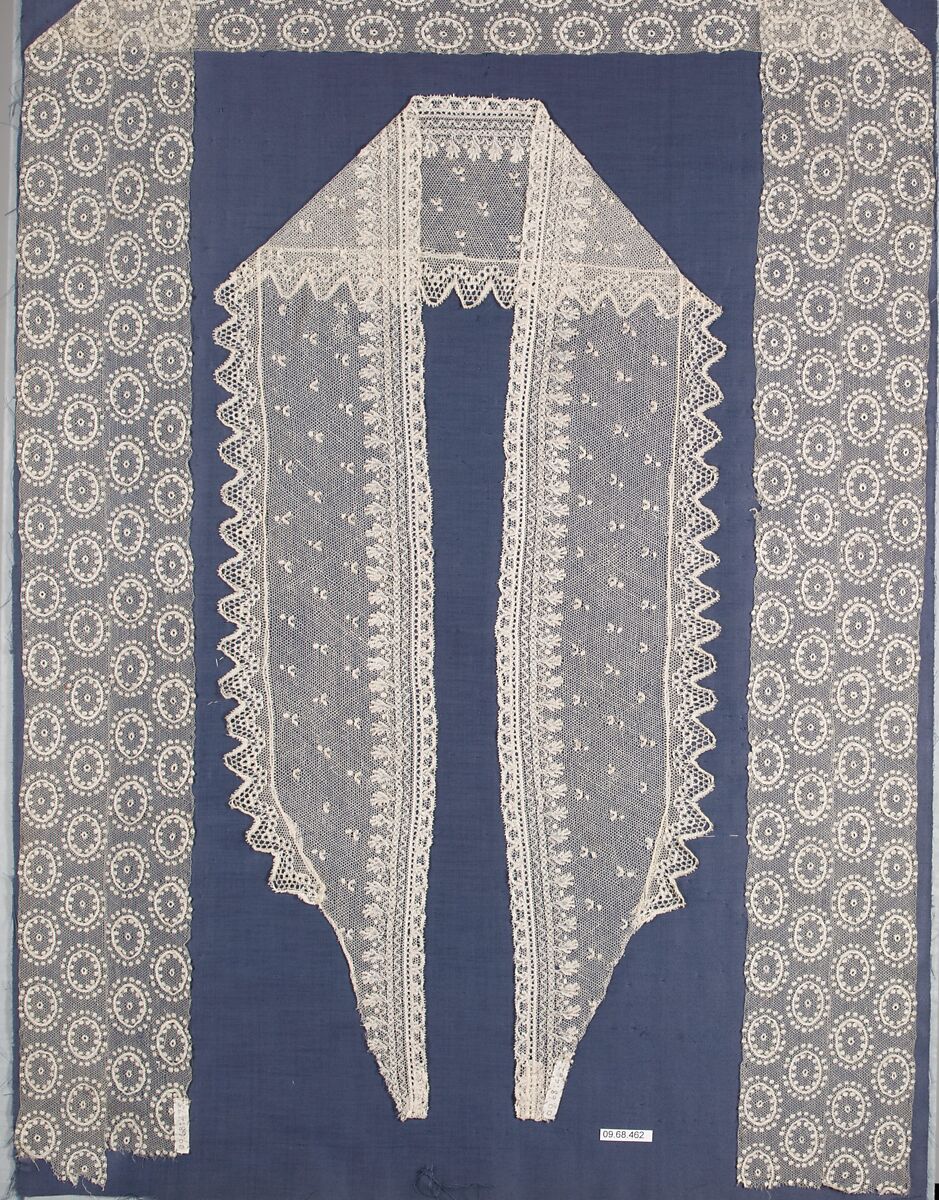 Fragment, Bobbin lace, British, Buckinghamshire