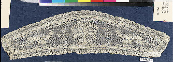 Cuff, Bobbin lace, British, Buckinghamshire 