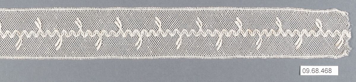 Fragment, Bobbin lace, British, Buckinghamshire 