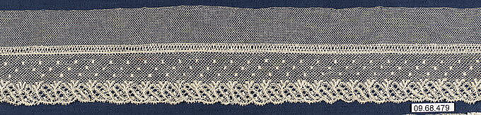 Fragment, Bobbin lace, British, Buckinghamshire 