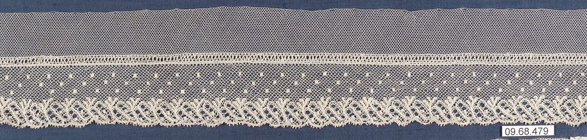 Fragment, Bobbin lace, British, Buckinghamshire