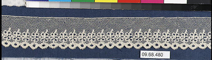 Fragment, Bobbin lace, British, Buckinghamshire 