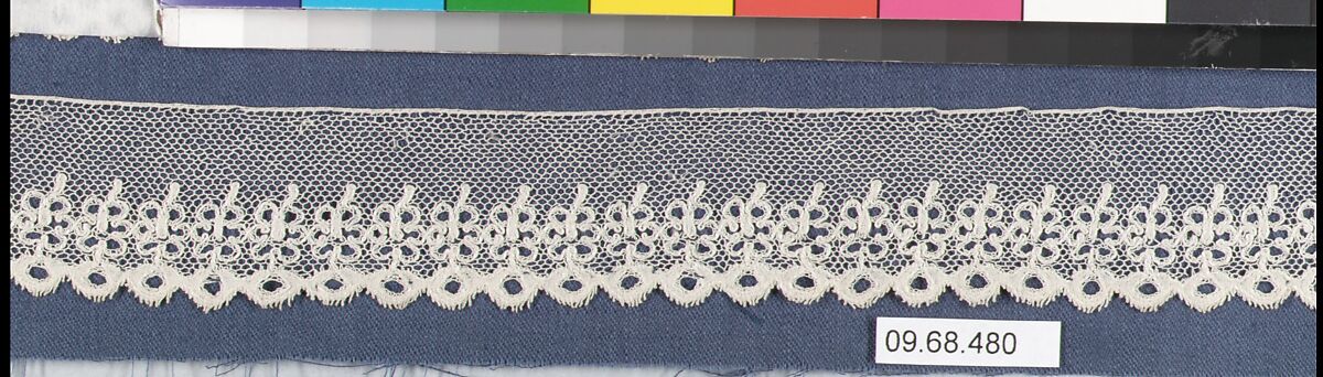 Fragment, Bobbin lace, British, Buckinghamshire