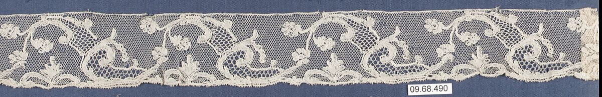Fragment, Bobbin lace, British, Buckinghamshire