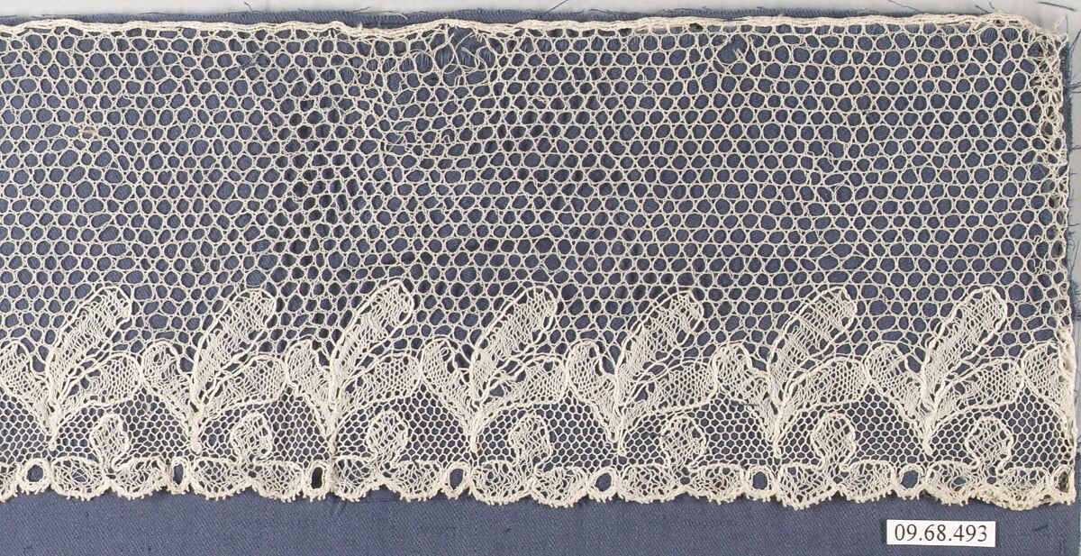 Fragment, Bobbin lace, British, Buckinghamshire
