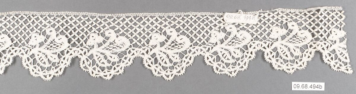 Strip, Bobbin lace, British, Bedfordshire 