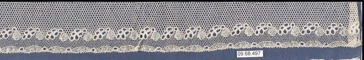 Fragment, Bobbin lace, British, Buckinghamshire