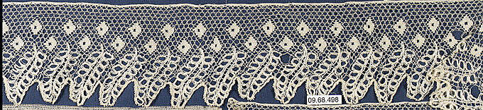 Piece, Bobbin lace, British, Buckinghamshire 