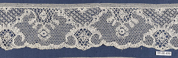 Fragment, Bobbin lace, British, Buckinghamshire 