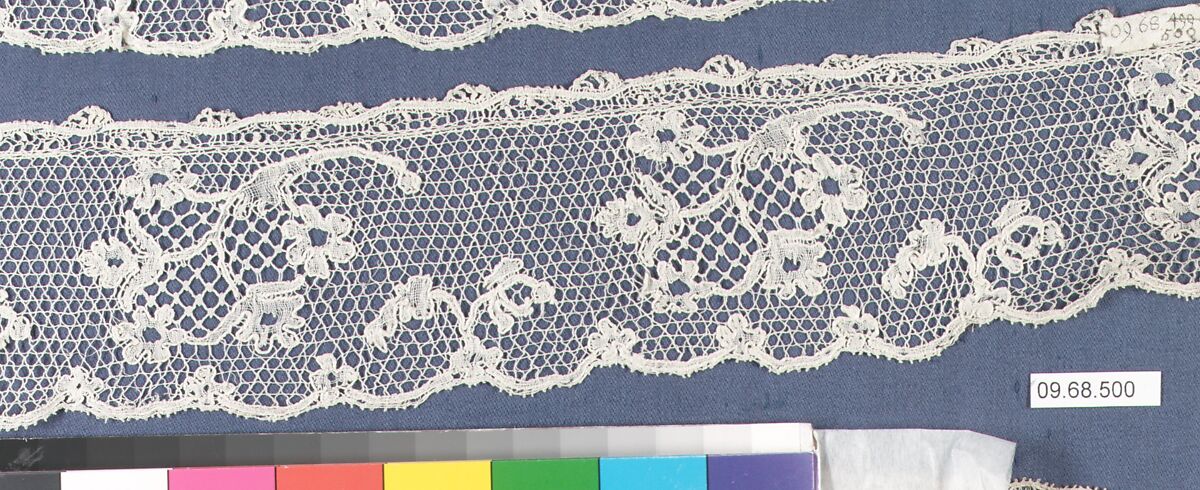 Fragment, Bobbin lace, British, Buckinghamshire