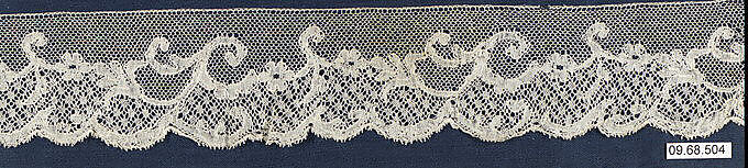 Fragment, Bobbin lace, British, Buckinghamshire 