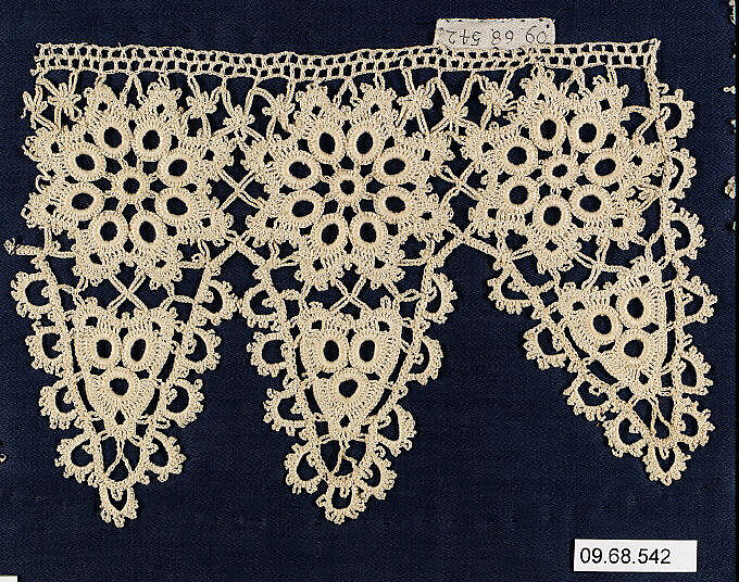 Piece (one of two), Crochet, Irish 