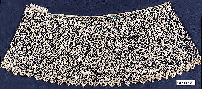 Cuff (one of a pair), Crochet, Irish 