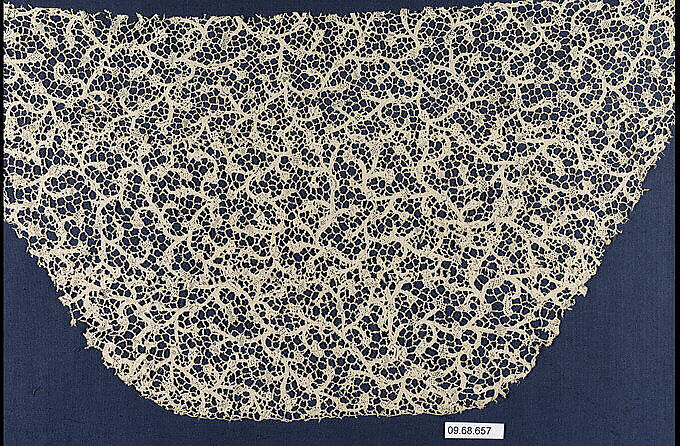 Fragment, Needle lace, Italian, Venice 