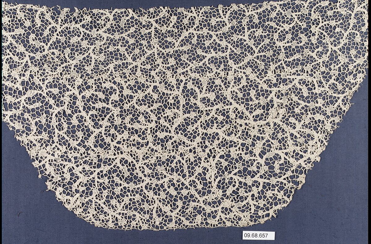 Fragment, Needle lace, Italian, Venice