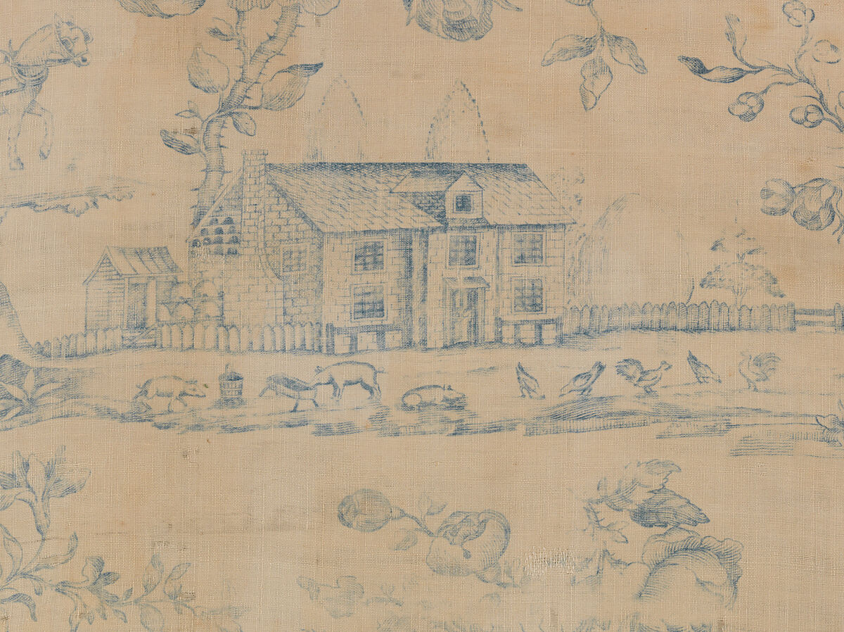 Piece, Cotton and linen, British