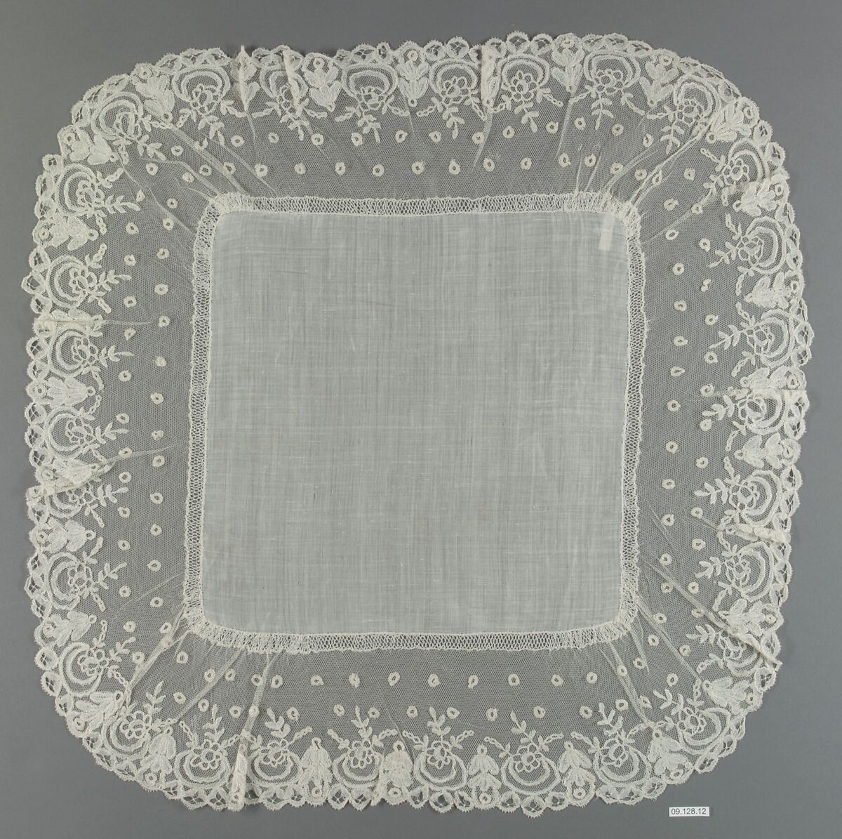 Handkerchief, Applied, Belgian, Brussels 