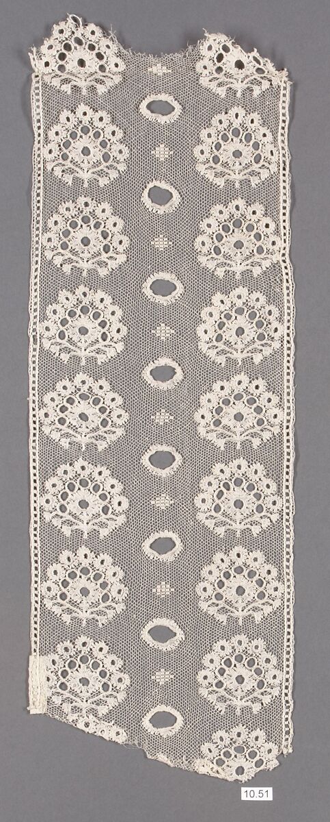 Piece, Bobbin lace, French, Lille