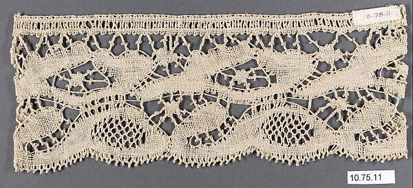 Fragment, Bobbin lace, Russian 
