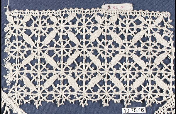 Insertion, Bobbin lace, Italian, Sicily
