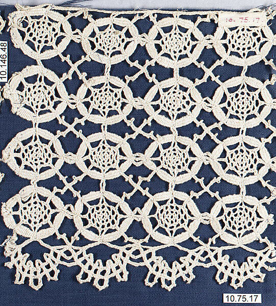 Fragment, Bobbin lace, French or Italian 