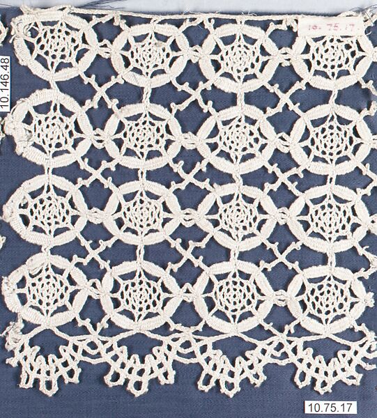 Fragment, Bobbin lace, French or Italian