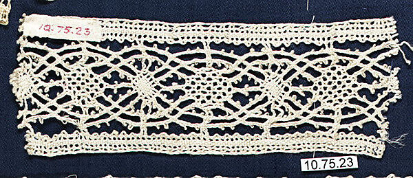 Fragment, Bobbin lace, Italian 