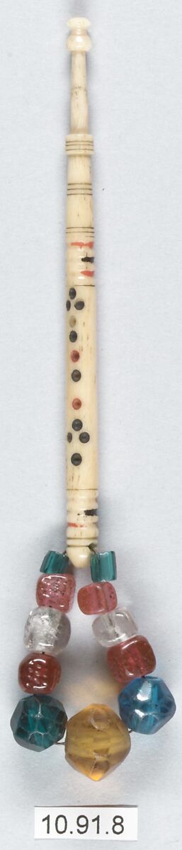 Bobbin, Bone and beads, British, Bedfordshire 