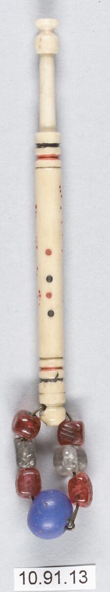 Bobbin, Bone and beads, British, Bedfordshire 