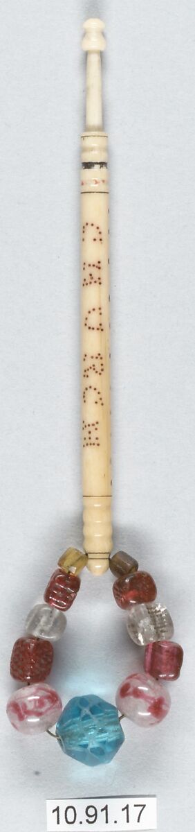 Bobbin, Bone and beads, British, Bedfordshire 