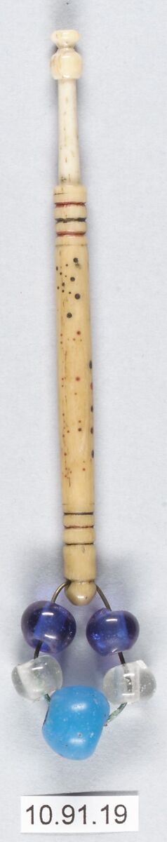 Bobbin, Bone and beads, British, Bedfordshire 