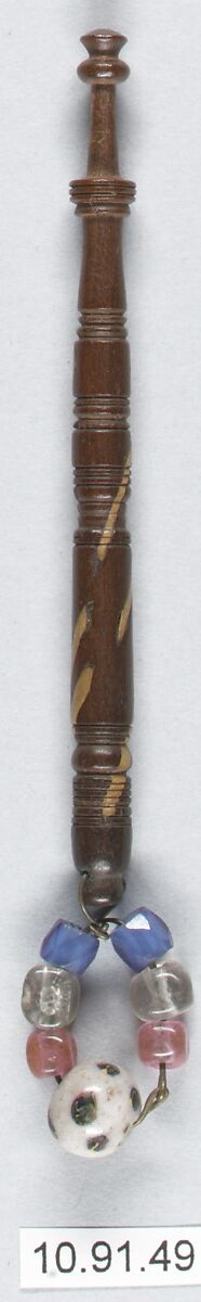 Bobbin, Wood and beads, British 