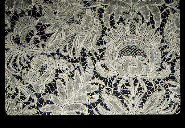 Fragment, Bobbin lace, British, Devonshire